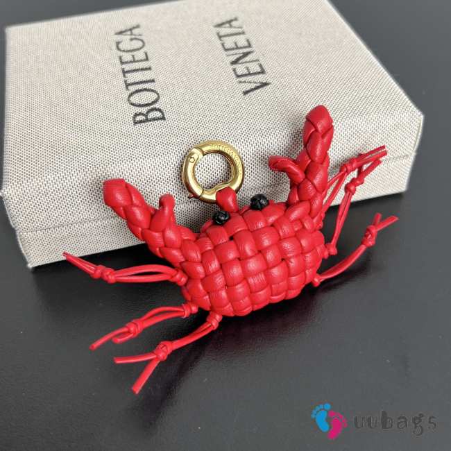 Uubags Bottega Veneta Crab Charm With Hook Cardinal/black 5.5x3.5cm - 1