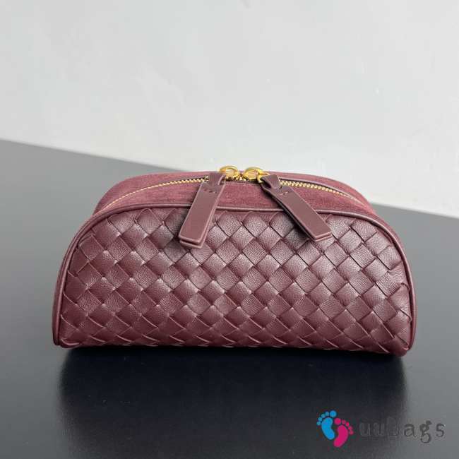 Uubags Bottega Veneta Large Nodo Pouch In Burgundy 12x28.5x12cm - 1