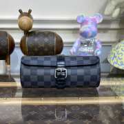 Uubags Louis Vuitton N41137 3 Watch Case Damier Graphite Canvas 20x8x8cm - 1