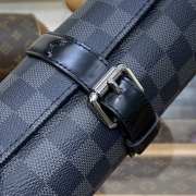 Uubags Louis Vuitton N41137 3 Watch Case Damier Graphite Canvas 20x8x8cm - 2