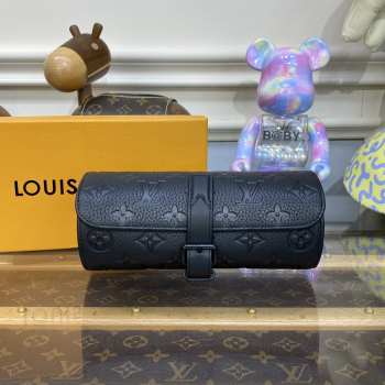 Uubags Louis Vuitton M43385 3 Watch Case Monogram Eclipse Canvas 20x8x8cm