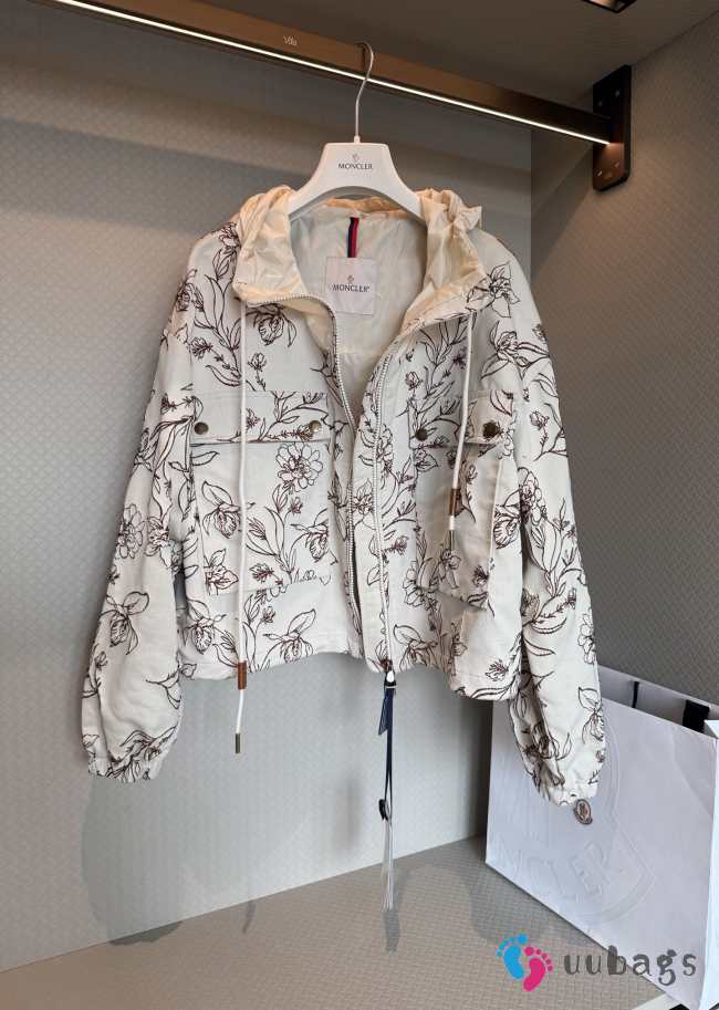 Uubags Moncler Nepeta Hooded Floral Print Jacket  - 1
