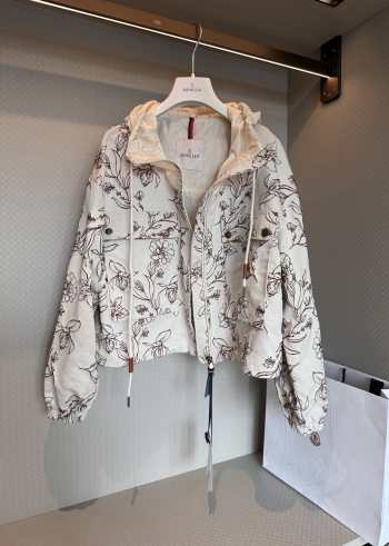 Uubags Moncler Nepeta Hooded Floral Print Jacket 