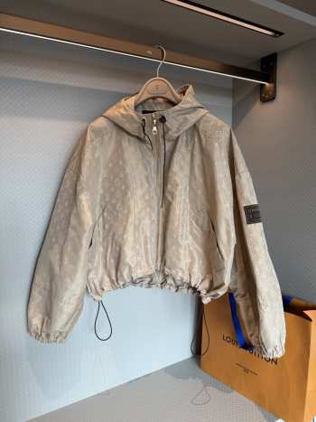 Uubags Louis Vuitton 1AK10Q Parka Jacket In Beige Straw