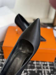 Uubags Hermes Mirage 100 pump in black satin crepe 10cm - 5