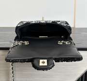 Uubags Chanel small flap pocket sequins & gold-colored metal in black & white 14x21x8cm - 4