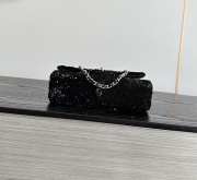 Uubags Chanel small flap pocket sequins & gold-colored metal in black & white 14x21x8cm - 3