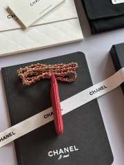 Uubags Chanel Red Caviar CC Chain Card Holder 10.5x7x0.5cm - 5