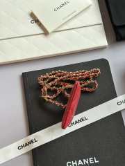 Uubags Chanel Red Caviar CC Chain Card Holder 10.5x7x0.5cm - 4