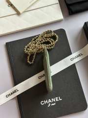 Uubags Chanel Khaki Green Caviar CC Chain Card Holder 10.5x7x0.5cm - 5