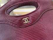 Uubags Chanel 31 Nano Bag In Burgundy Lizard Embossed Leather 17.5x20.5x4cm - 6