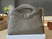 Uubags Chanel 31 Nano Bag In Grey Lizard Embossed Leather 17.5x20.5x4cm - 1