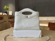 Uubags Chanel 31 Nano Bag In White Lizard Embossed Leather 17.5x20.5x4cm - 3
