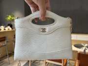 Uubags Chanel 31 Nano Bag In White Lizard Embossed Leather 17.5x20.5x4cm - 4