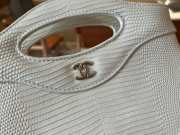Uubags Chanel 31 Nano Bag In White Lizard Embossed Leather 17.5x20.5x4cm - 5