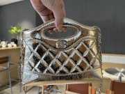 Uubags Chanel 31 Nano Bag In Metallic Gold 17.5x20.5x4cm - 3