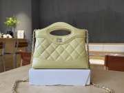 Uubags Chanel 31 Mini Shopping Bag Shiny Lambskin White Gold-Tone 17.5x20.5x4cm - 6