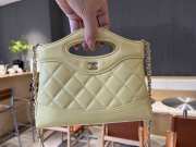 Uubags Chanel 31 Mini Shopping Bag Shiny Lambskin White Gold-Tone 17.5x20.5x4cm - 4