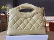Uubags Chanel 31 Mini Shopping Bag Shiny Lambskin White Gold-Tone 17.5x20.5x4cm - 3
