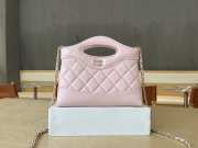 Uubags Chanel 31 Mini Shopping Bag Shiny Lambskin Light Pink Gold-Tone 17.5x20.5x4cm - 5
