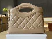 Uubags Chanel 31 Mini Shopping Bag Shiny Lambskin Light Beige Gold-Tone 17.5x20.5x4cm - 6