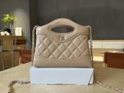Uubags Chanel 31 Mini Shopping Bag Shiny Lambskin Light Beige Gold-Tone 17.5x20.5x4cm - 5