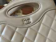 Uubags Chanel 31 Mini Shopping Bag Shiny Lambskin Light Beige Gold-Tone 17.5x20.5x4cm - 4
