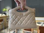 Uubags Chanel 31 Mini Shopping Bag Shiny Lambskin Light Beige Gold-Tone 17.5x20.5x4cm - 3