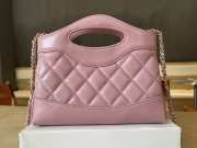 Uubags Chanel 31 Mini Shopping Bag Shiny Lambskin Pink Gold-Tone 17.5x20.5x4cm - 6