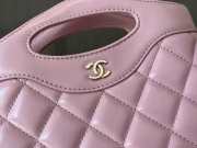 Uubags Chanel 31 Mini Shopping Bag Shiny Lambskin Pink Gold-Tone 17.5x20.5x4cm - 2