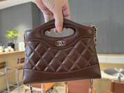 Uubags Chanel 31 Mini Shopping Bag Shiny Lambskin Brown Gold-Tone 17.5x20.5x4cm - 2