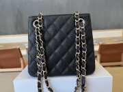Uubags Chanel Caviar Quilted Mini Bucket Bag Black 16x15x9cm - 5