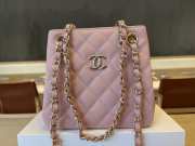 Uubags Chanel Caviar Quilted Mini Bucket Bag Light Pink 16x15x9cm - 1