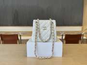 Uubags Chanel Caviar Quilted Mini Bucket Bag White 16x15x9cm - 6