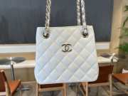 Uubags Chanel Caviar Quilted Mini Bucket Bag White 16x15x9cm - 3