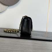 Uubags Chanel Small Quilted Gold Charm Flap Bag In Black Lambskin Leather 20cm - 3