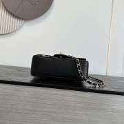 Uubags Chanel Small Quilted Gold Charm Flap Bag In Black Lambskin Leather 20cm - 4