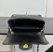 Uubags Chanel Small Quilted Gold Charm Flap Bag In Black Lambskin Leather 20cm - 5