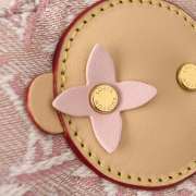 Uubags Louis Vuitton M04278 Vivienne Bag Charm Light Pink Monogram Jacquard 4x17.5x11.5cm - 3
