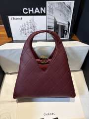 Uubags Chanel Shopping Bag Calfskin & Gold-Tone Metal In Burgundy 32x31x11cm - 1