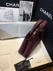 Uubags Chanel Shopping Bag Calfskin & Gold-Tone Metal In Burgundy 32x31x11cm - 6