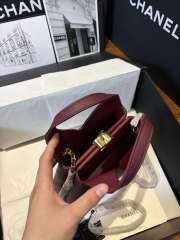 Uubags Chanel Shopping Bag Calfskin & Gold-Tone Metal In Burgundy 32x31x11cm - 3