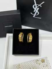 Uubags YSL small Cassandre earrings in metal patinated gold - 3