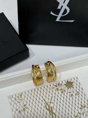 Uubags YSL small Cassandre earrings in metal patinated gold - 5