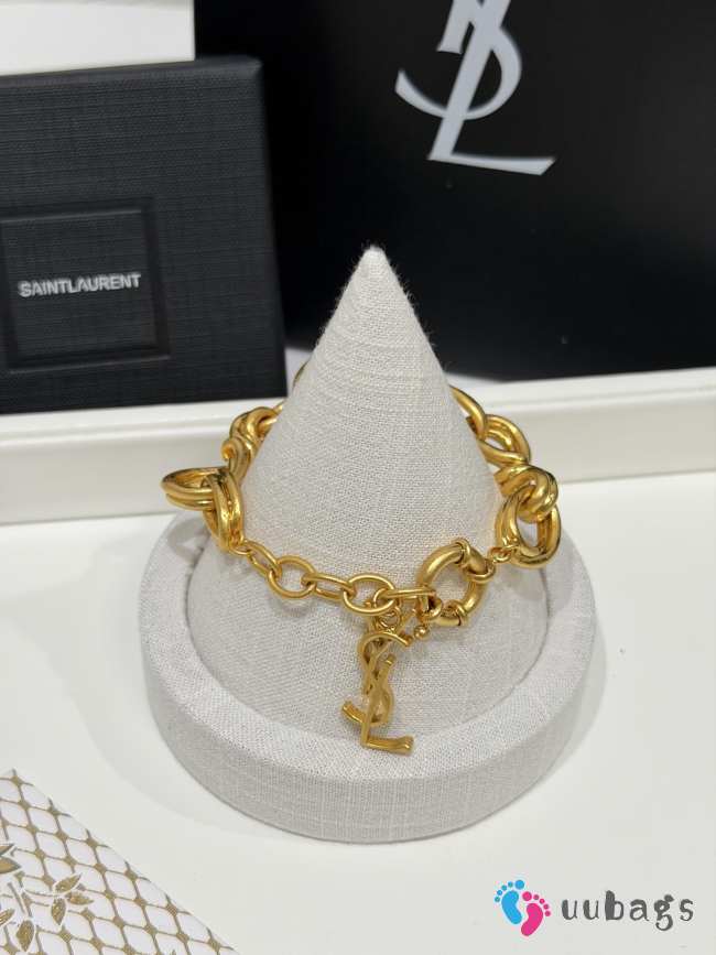 Uubags YSL chain bracelet in metal patinated gold - 1