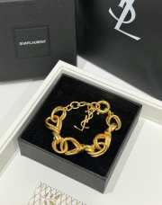 Uubags YSL chain bracelet in metal patinated gold - 6