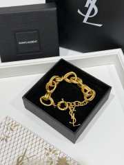 Uubags YSL chain bracelet in metal patinated gold - 4
