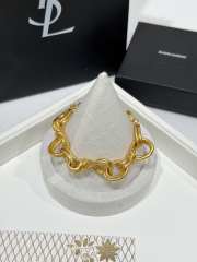 Uubags YSL chain bracelet in metal patinated gold - 2