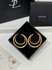 Uubags YSL cbamboo double-hoop earrings in metal light patinated gold - 6