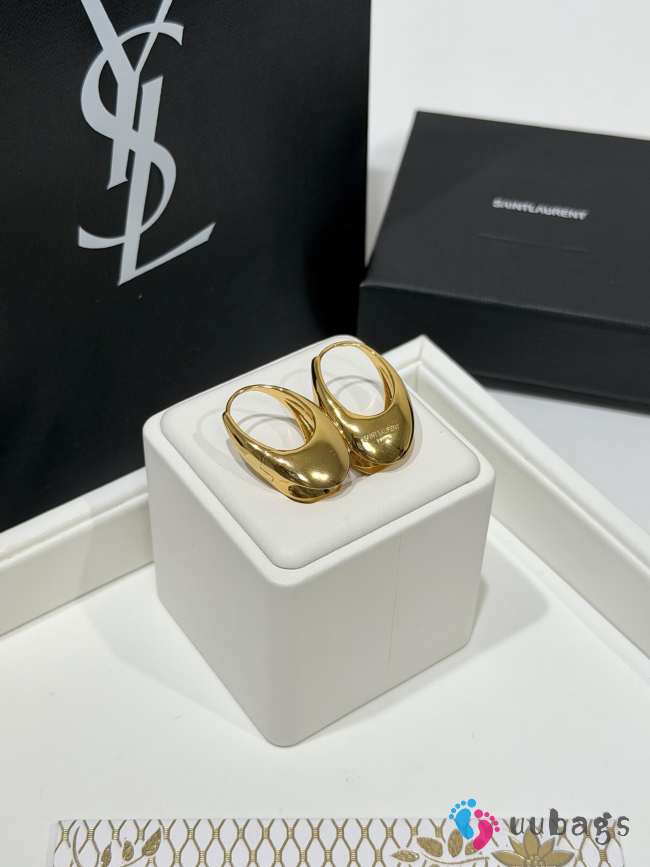 Uubags YSL Arty hoop earrings in metal patinated gold - 1